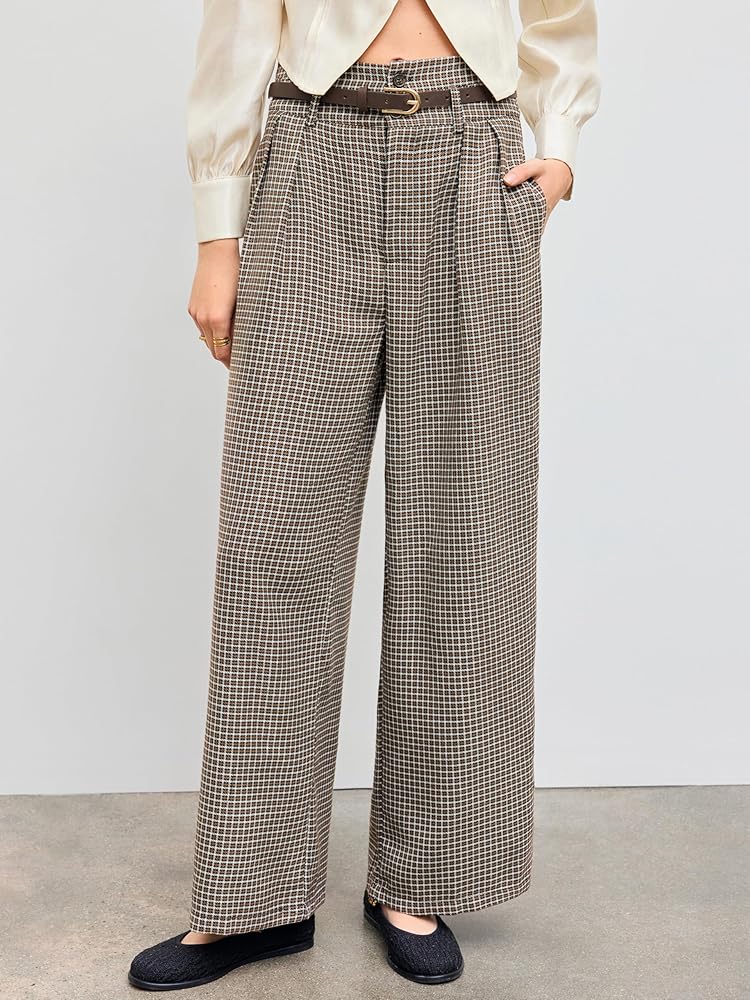 パンツ MEDI HOUNDSTOOTH STRAIGHT PANTS Ameri（アメリ）の「MEDI HOUNDSTOOTH STRAIGHT PANTS（その他